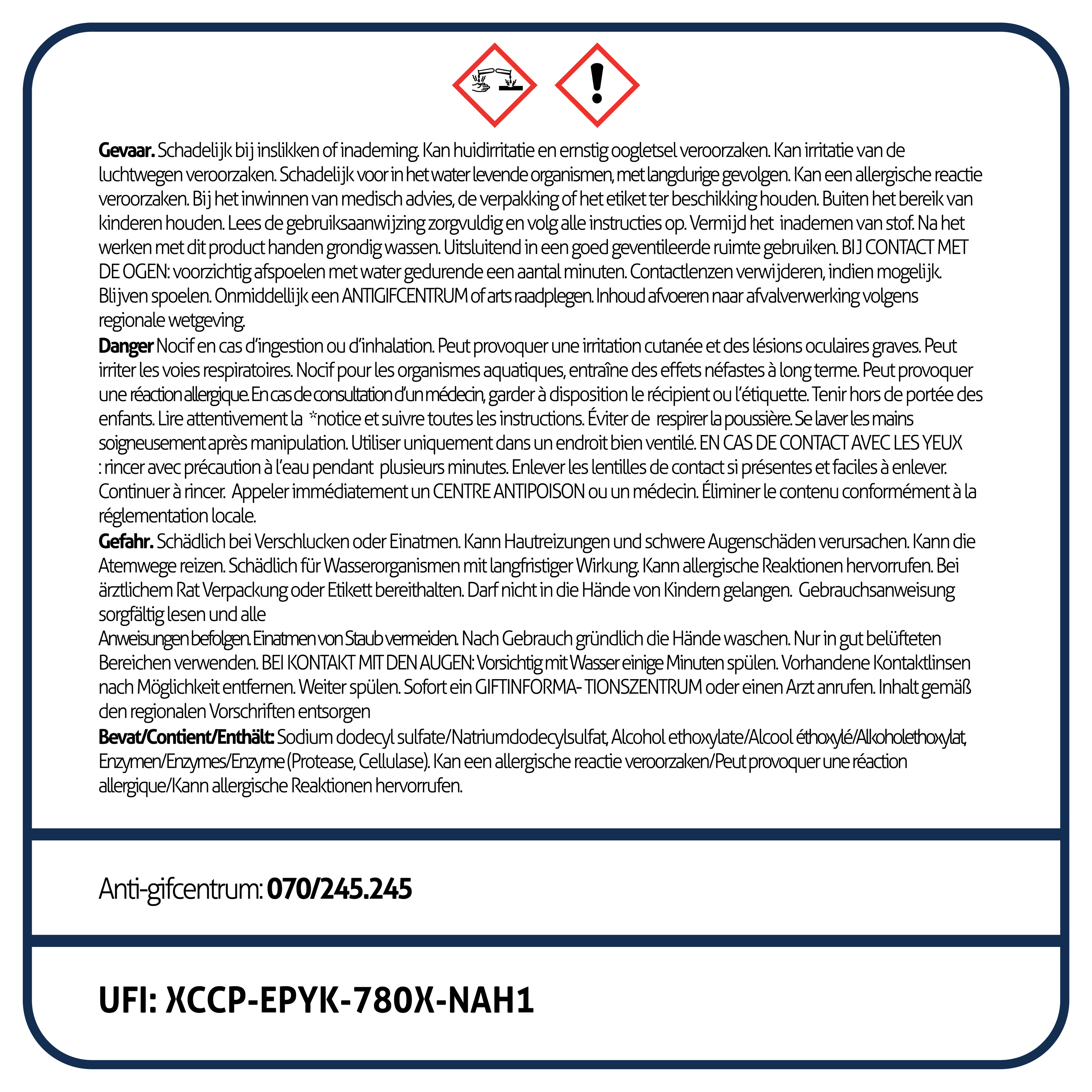 Approvisionnement annuel - bandes de cire pour le linge de couleur (6 x 40 lavages)