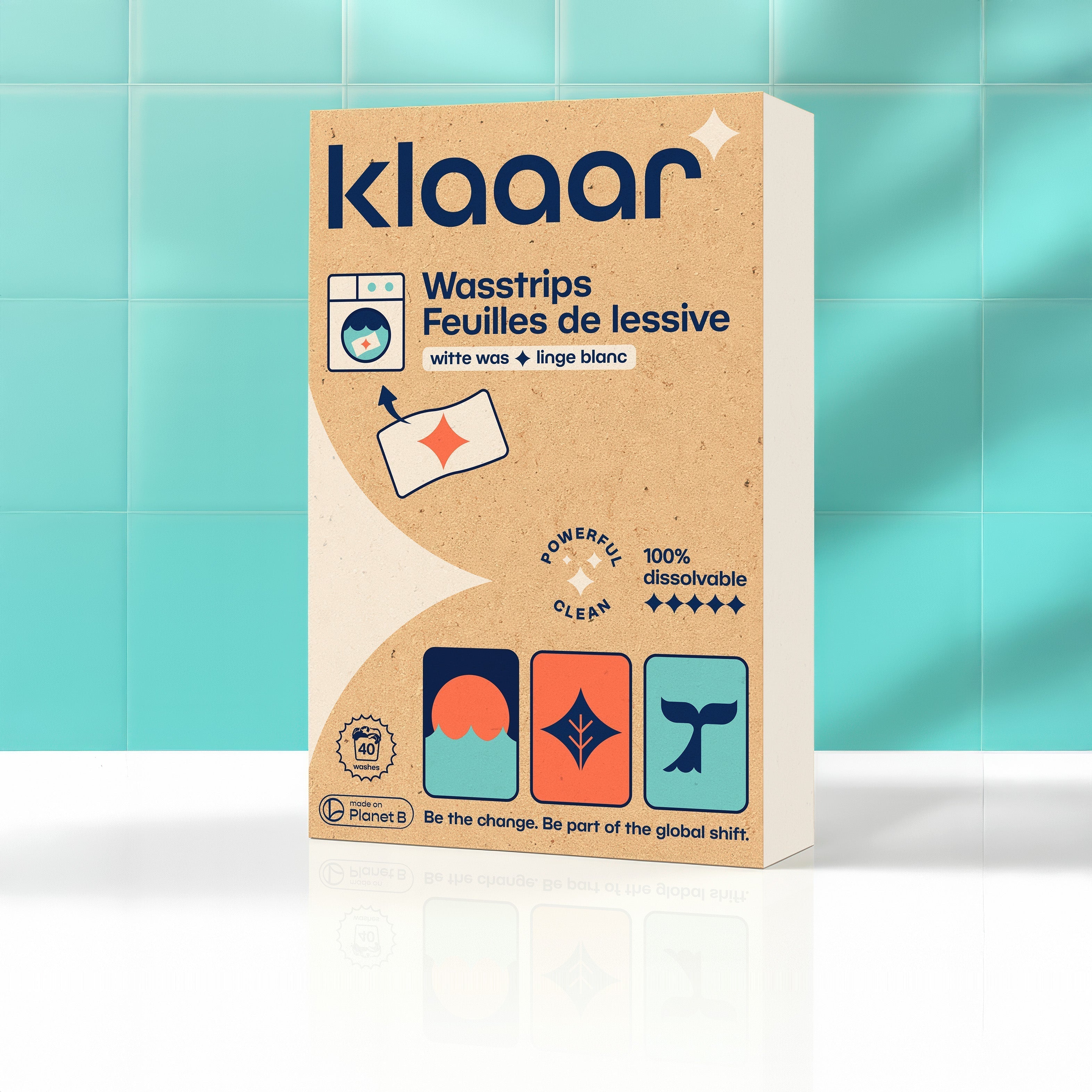 KLAAAR wasstrips voor witte was | 2+1