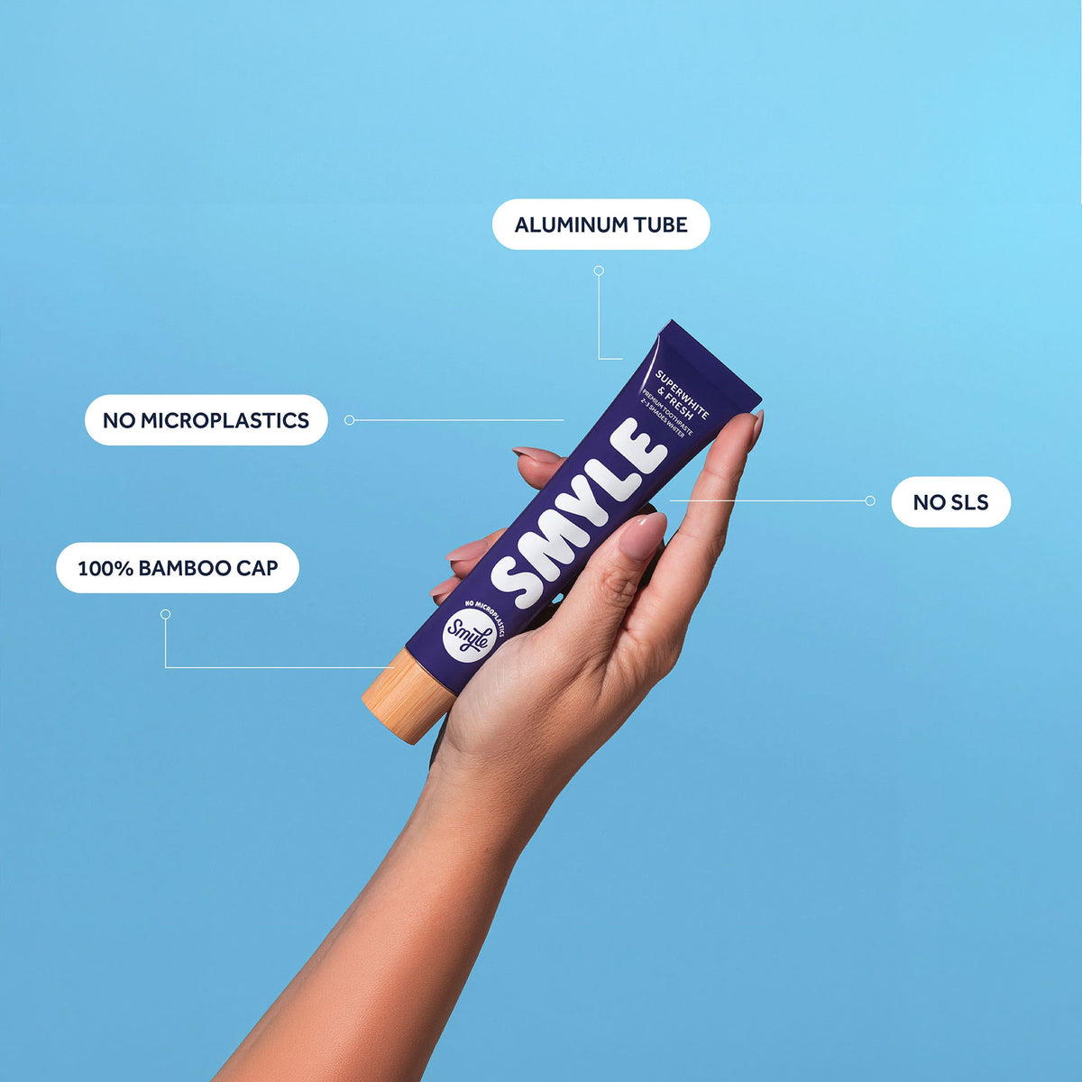 Smyle tube de dentifrice blancheur - 80ml - Smyle tube de dentifrice blancheur - 80ml