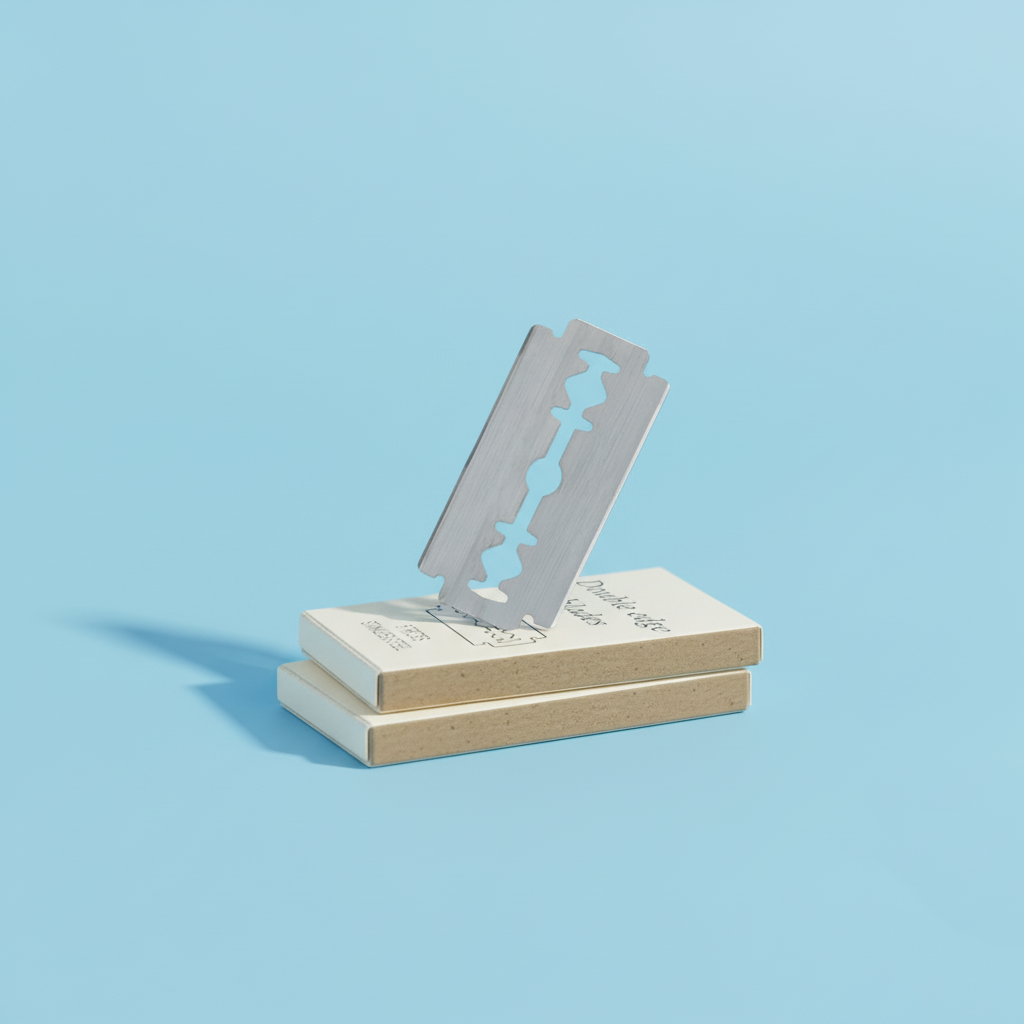 DUBBELZIJDIGE SCHEERMESJES RVS | 5 stuks